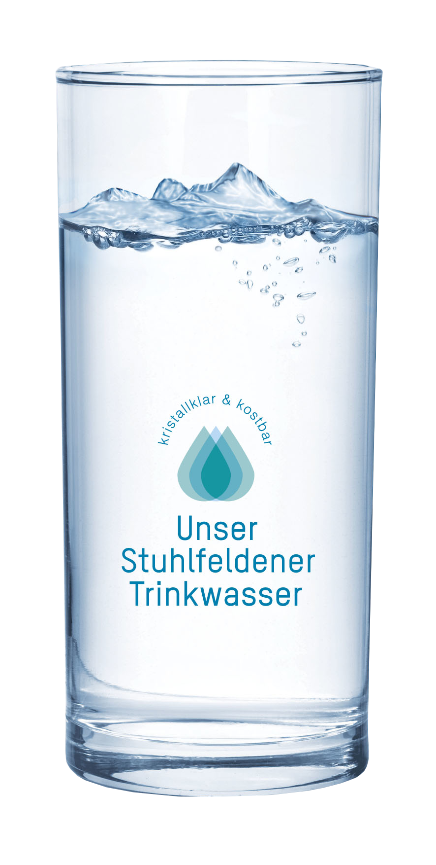 Trinkglas mit Wasser